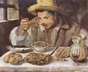 Annibale Carracci The Beaneater (mk08) oil on canvas